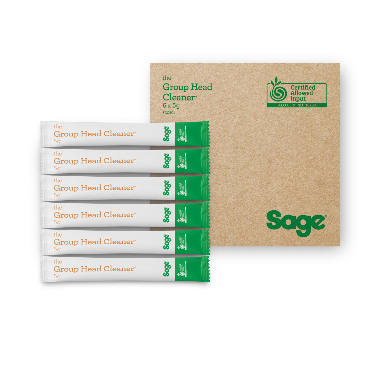 Препарат за почистване на Еспресо машини SAGE (Group Head Cleaner) (12х5 гр.)
